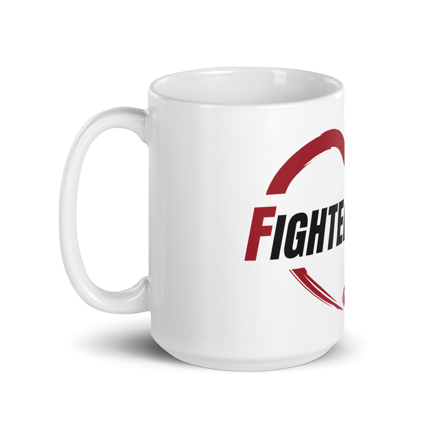 Large 16oz FighterHeart mug - white